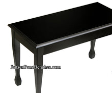 Load image into Gallery viewer, black piano bench by schaff spade legs