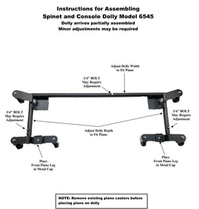 spinet piano dolly assembly instructions J6545