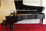 Jansen Artist Bench - Steinway Logo Knobs - Satin Ebony