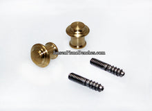 Load image into Gallery viewer, tiered brass piano desk knobs with wood screw