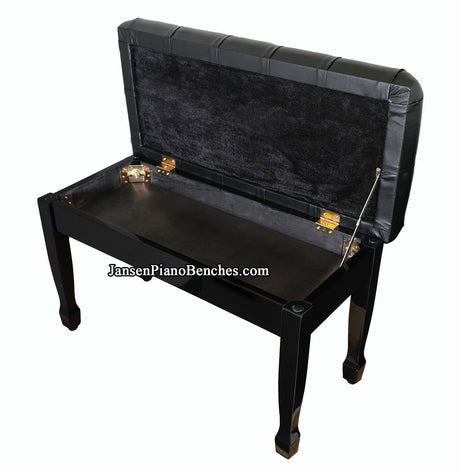 grand piano bench high gloss padded