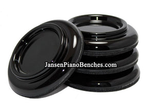 black upright piano caster cups made of hardwood