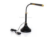 LED Piano Lamp Black with Brass Accents - 19.5" Shade