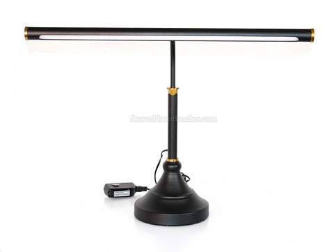 LED Piano Lamp Black with Brass Accents - 19.5