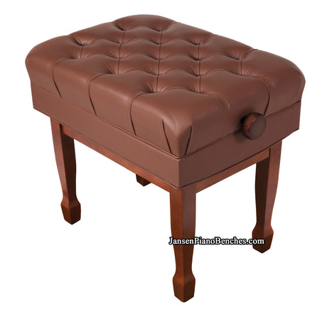 satin walnut artist piano bench
