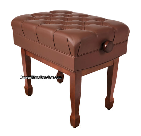satin walnut adjustable piano bench