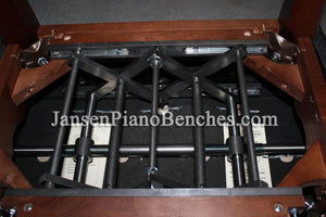 Jansen Adjustable Artist Bench - Satin Mahogany - Open Box