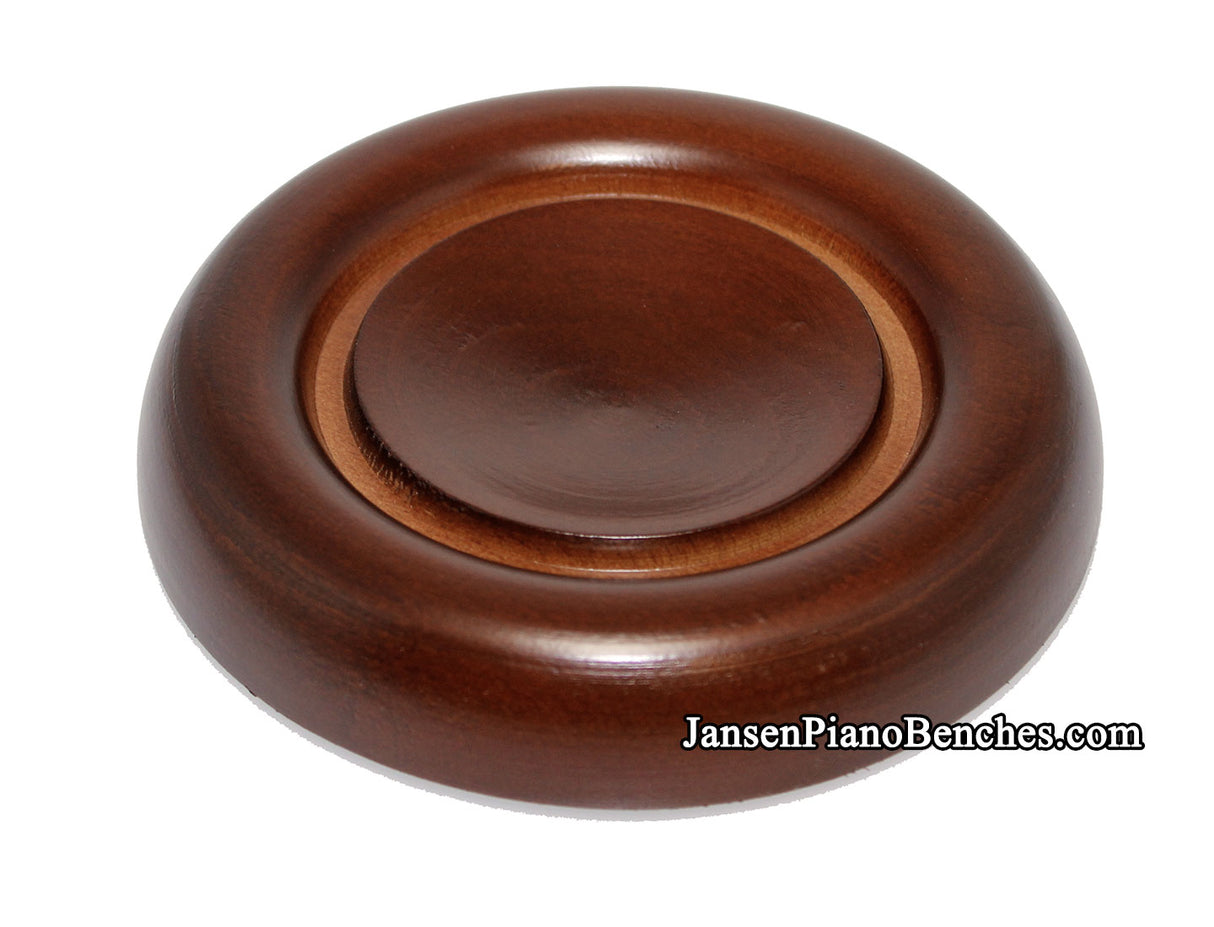 walnut grand piano caster cup with felt pad schaff 837w