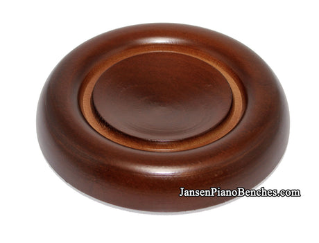 walnut grand piano caster cup with felt pad schaff 837w