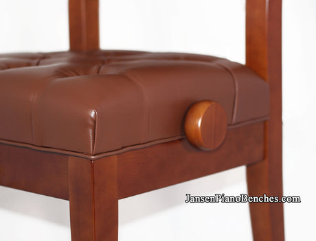 padded piano chair satin walnut