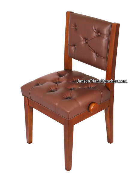 walnut adjustable piano chair
