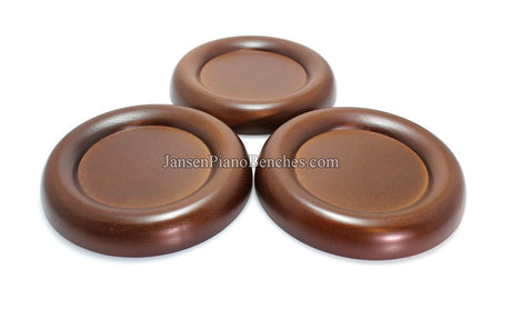 walnut grand piano caster cups  wood