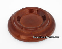 Load image into Gallery viewer, high polish walnut piano caster cup