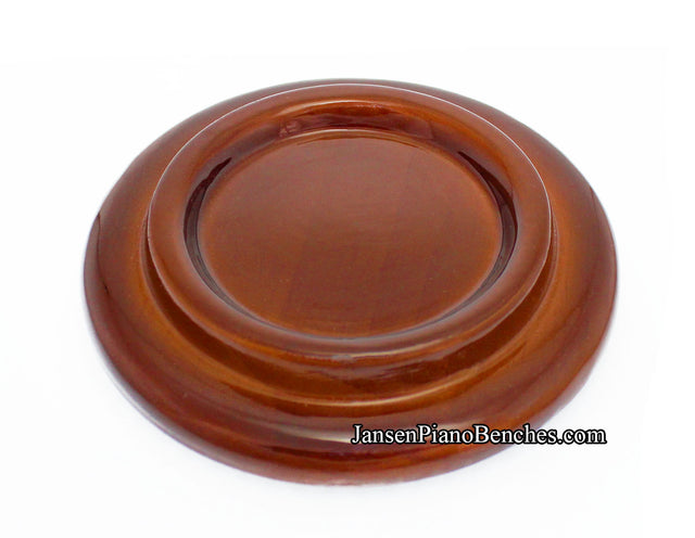 walnut high polish grand piano caster cup
