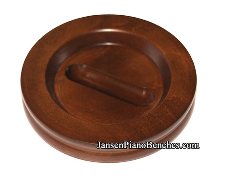 walnut grand piano caster cup satin finish