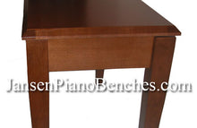 Load image into Gallery viewer, jansen upright piano bench walnut