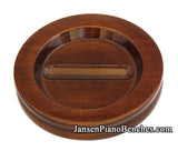 high polish grand piano caster cup walnut