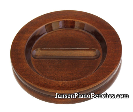high polish grand piano caster cup walnut