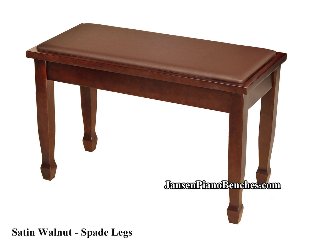 yamaha piano bench satin walnut spade legs