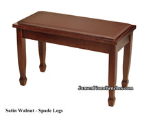 Load image into Gallery viewer, yamaha piano bench satin walnut spade legs