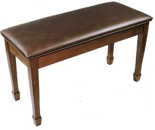 jansen grand piano bench padded top walnut