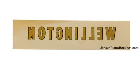 Wellington piano decal logo sticker