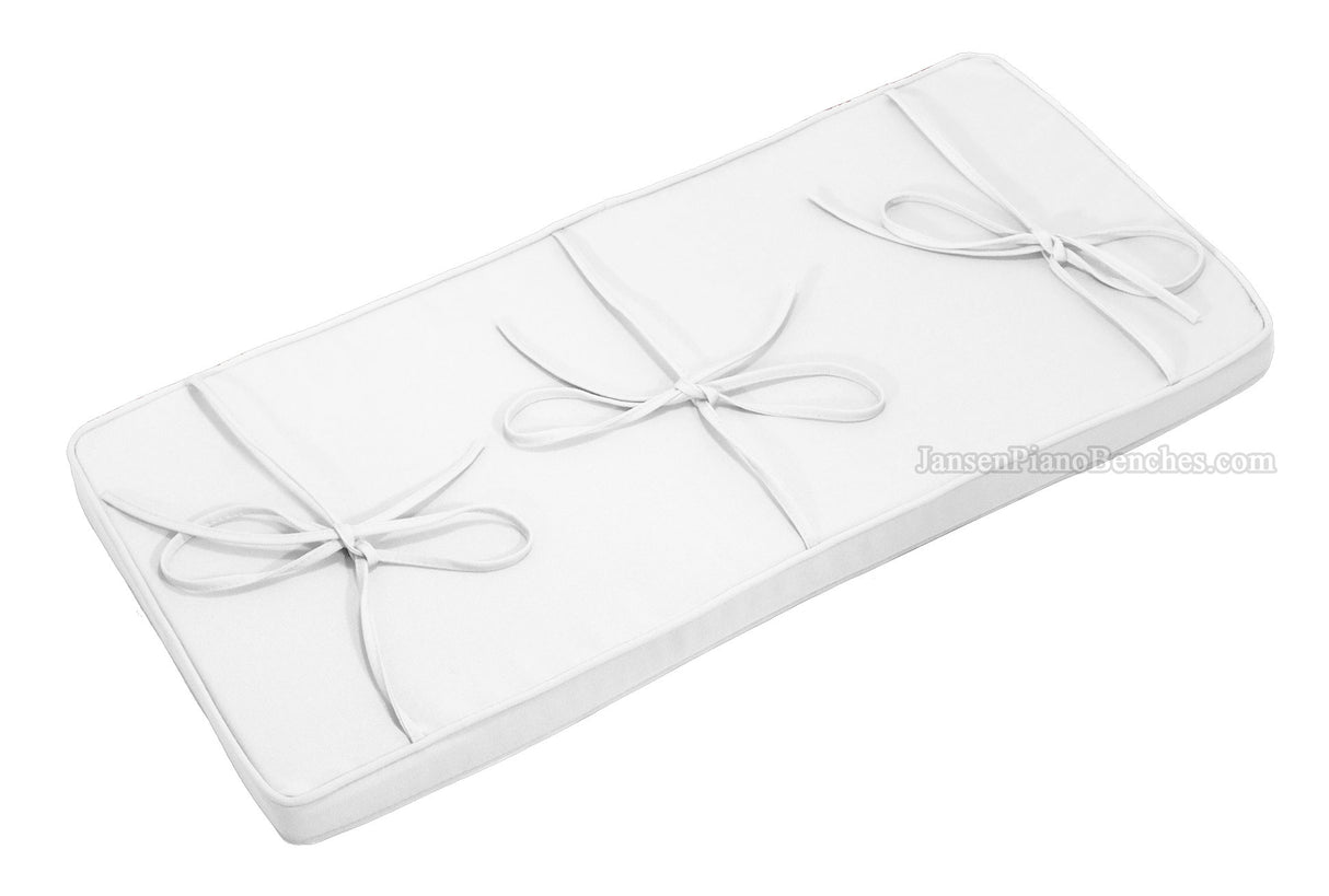 white piano bench cushion pad