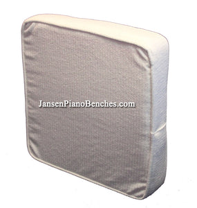 piano bench booster cushion white fabric