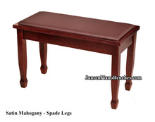 Load image into Gallery viewer, yamaha piano bench mahogany finish spade legs