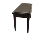 Yamaha Upholstered Piano Bench with Wood Trim and Storage Compartment