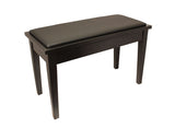 Yamaha Upholstered Piano Bench with Wood Trim and Storage Compartment
